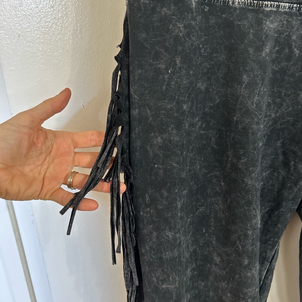 T Party Fashion Black Fringe Pants